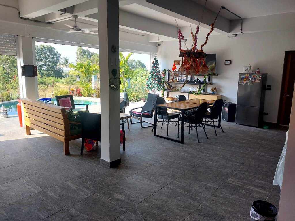 living room and kitchen