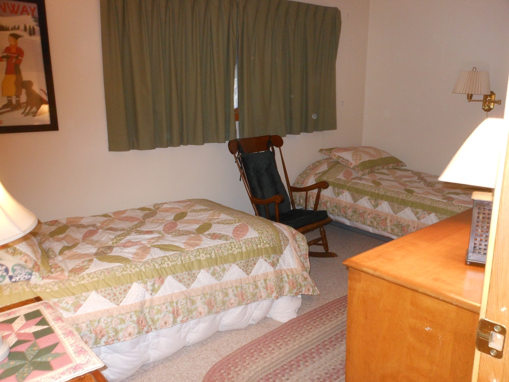 One of the downstairs bedrooms