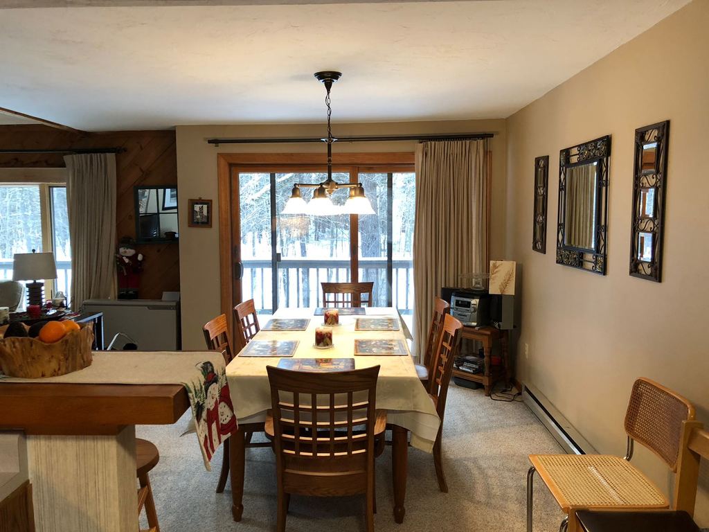 Dining room with view out back