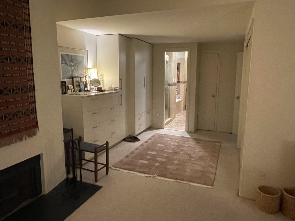 Main bedroom, looking toward the bathroom