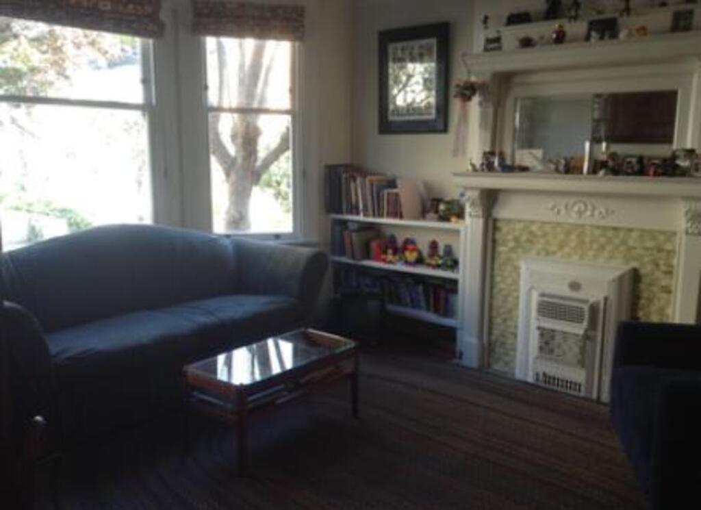 living room with double sofa bed
