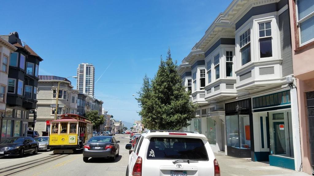 The street in front of the building where I live.