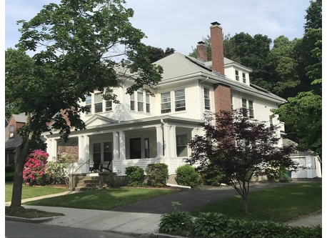 We live in half of this beautiful colonial home built in 1880. Parking in the back.