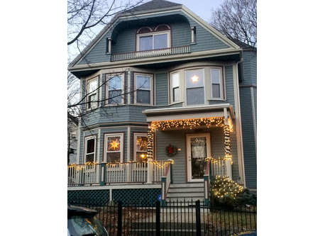 Our house at Christmastime