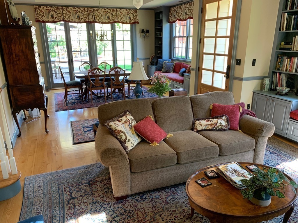 Looking through to the dining room from the living room