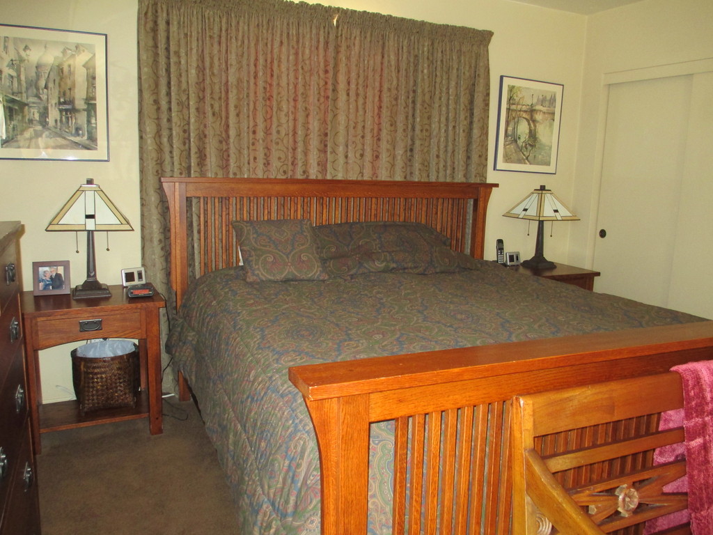 Master bedroom with king bed.