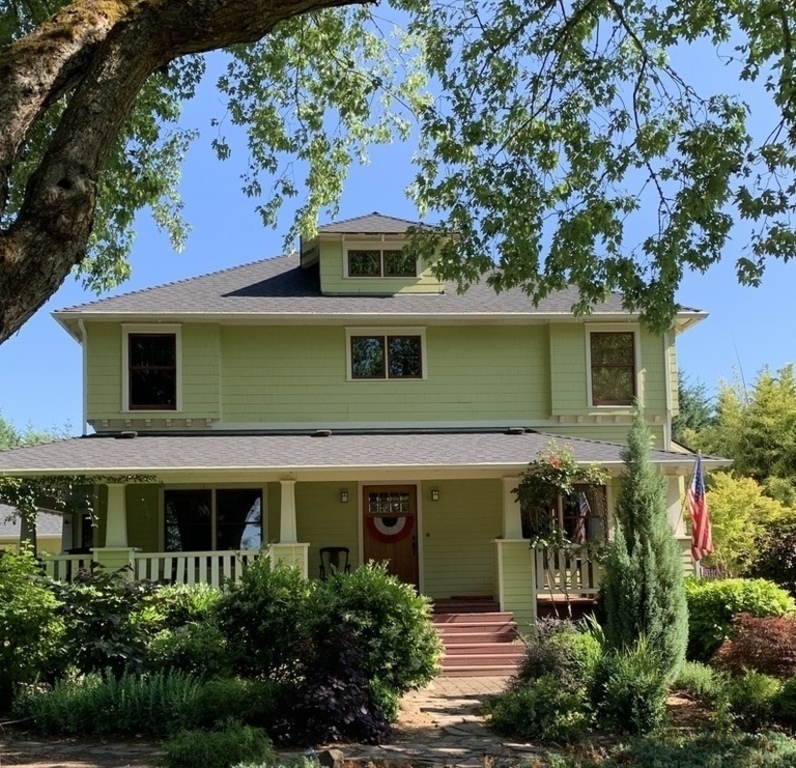 Front of home facing south