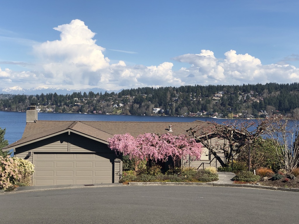 Our home with view of Lake Washington