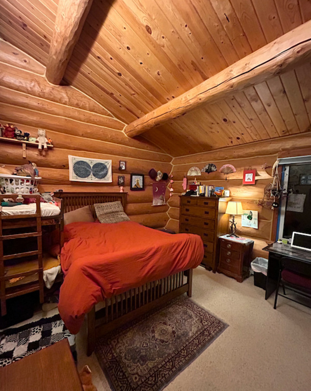 master bedroom. Queen bed with attached double bunk bed for toddlers (up to age 5)