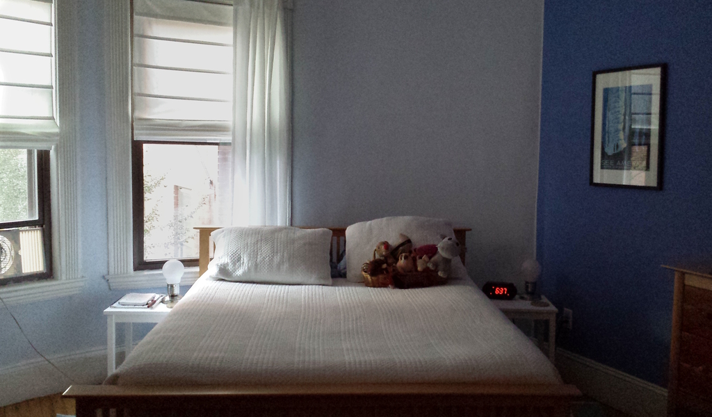 Master bedroom with queen size bed