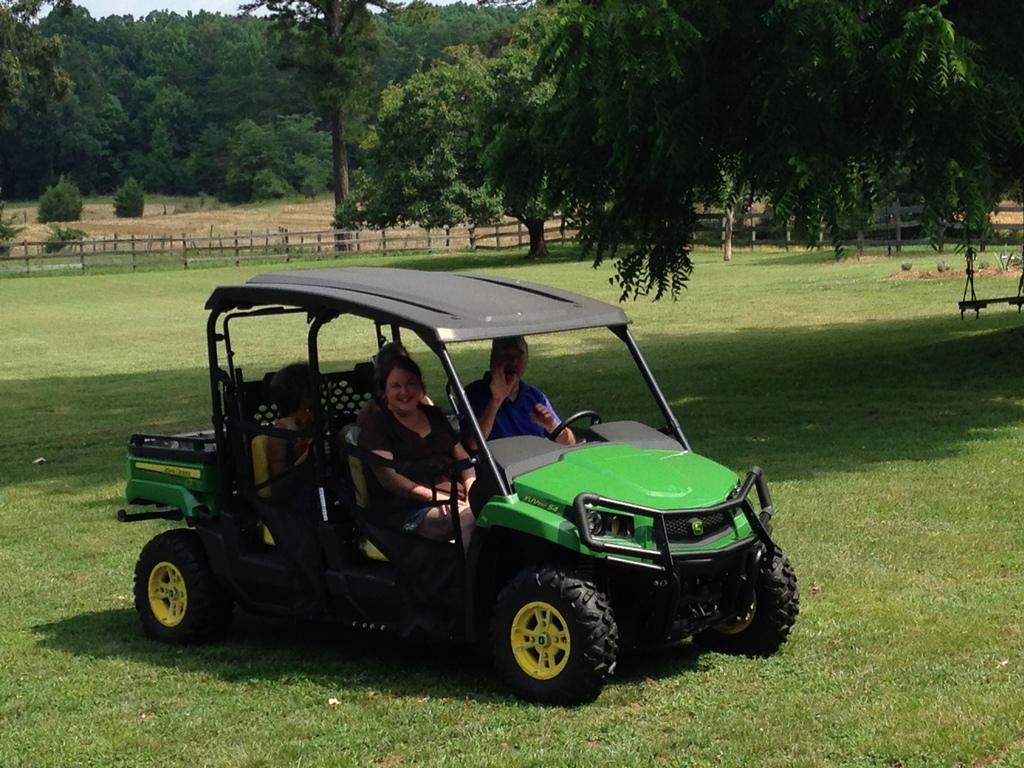Checking out the farm in the Gator
