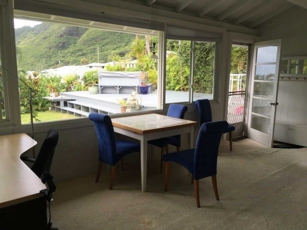 Living room with garden view