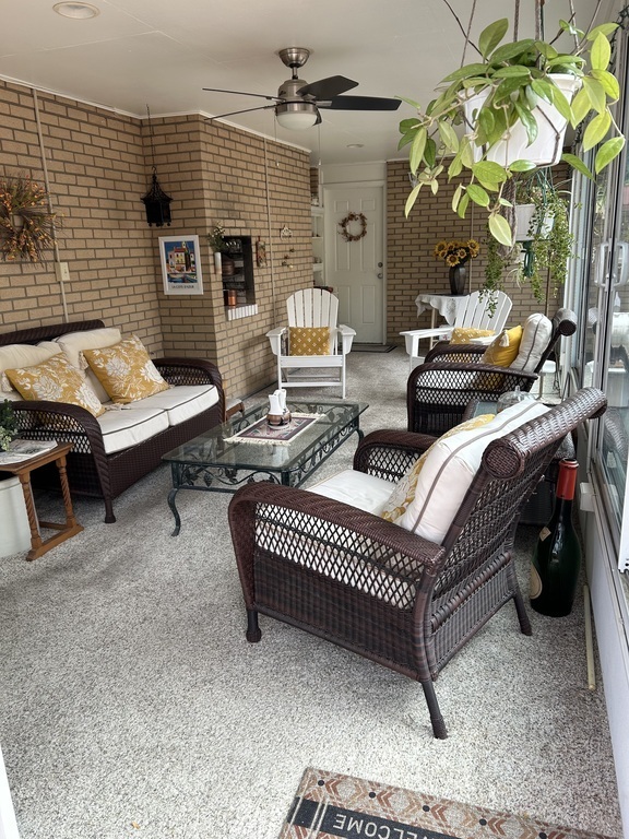 Sun Room with patio access