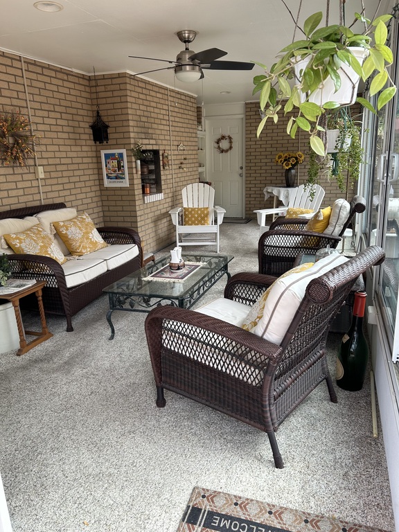 Sun Room with patio access