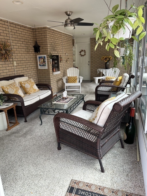 Sun Room with patio access
