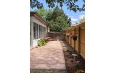 Vegetable/flower garden adjacent to sunroom