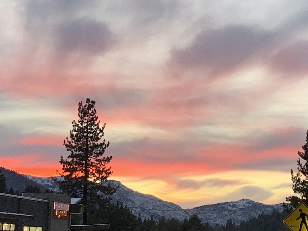 Sunset over Donner Peak