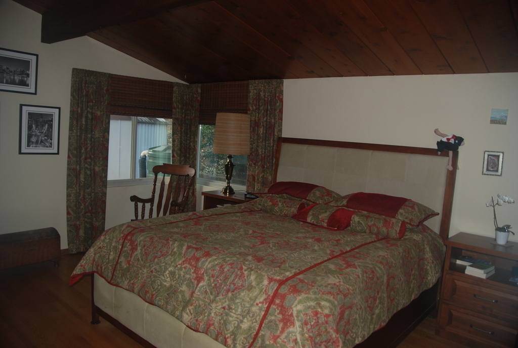 Master bedroom California king bed