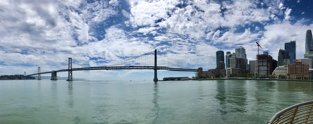panorama of S.F. and the Bay Bridge