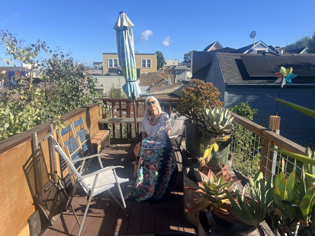 Our back deck on a sunny Fall day