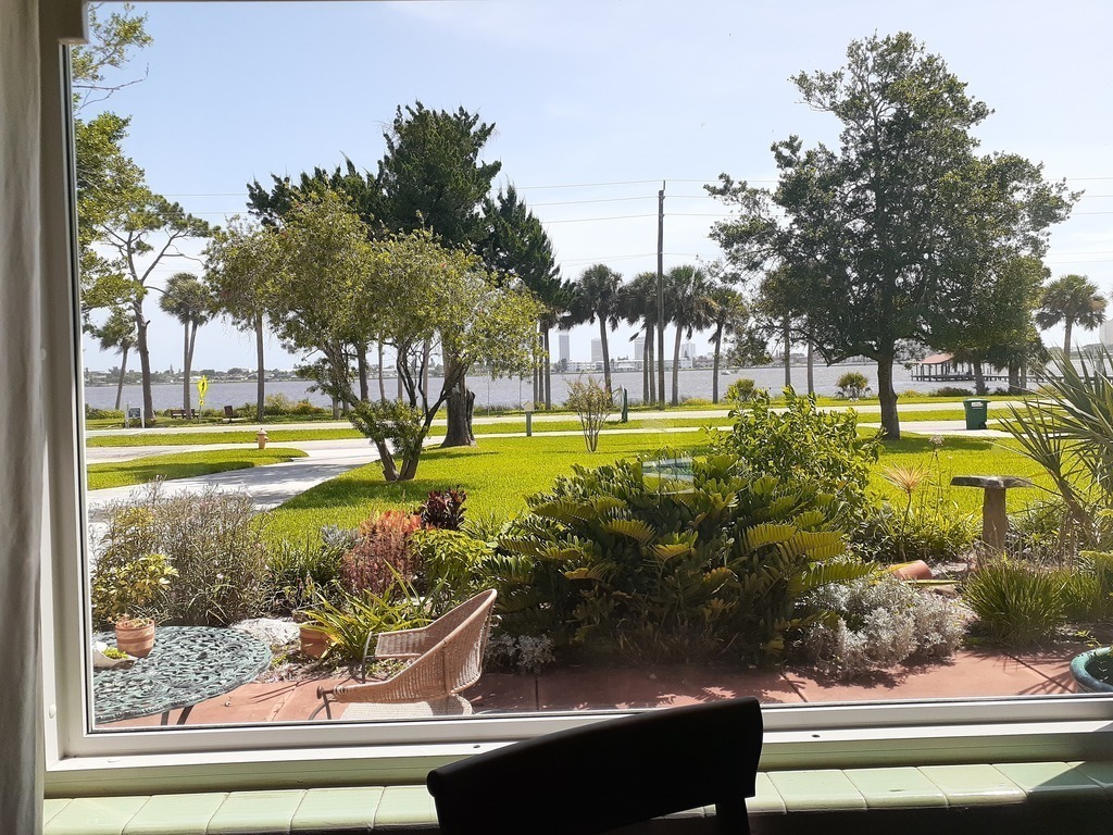 View of the Intercoastal River from the front window, East. Sunrises are wonderful!