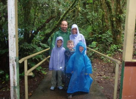 Our Family (many years ago!) in the RainForest in Costa Rica