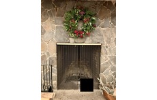 Christmas at the Glen Ellen house. Wreath made from native plants on the property.