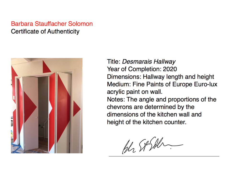 Hallway mural is a work of art especially designed for our Glen Ellen home