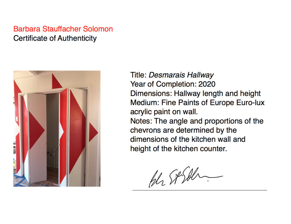 Hallway mural is a work of art especially designed for our Glen Ellen home