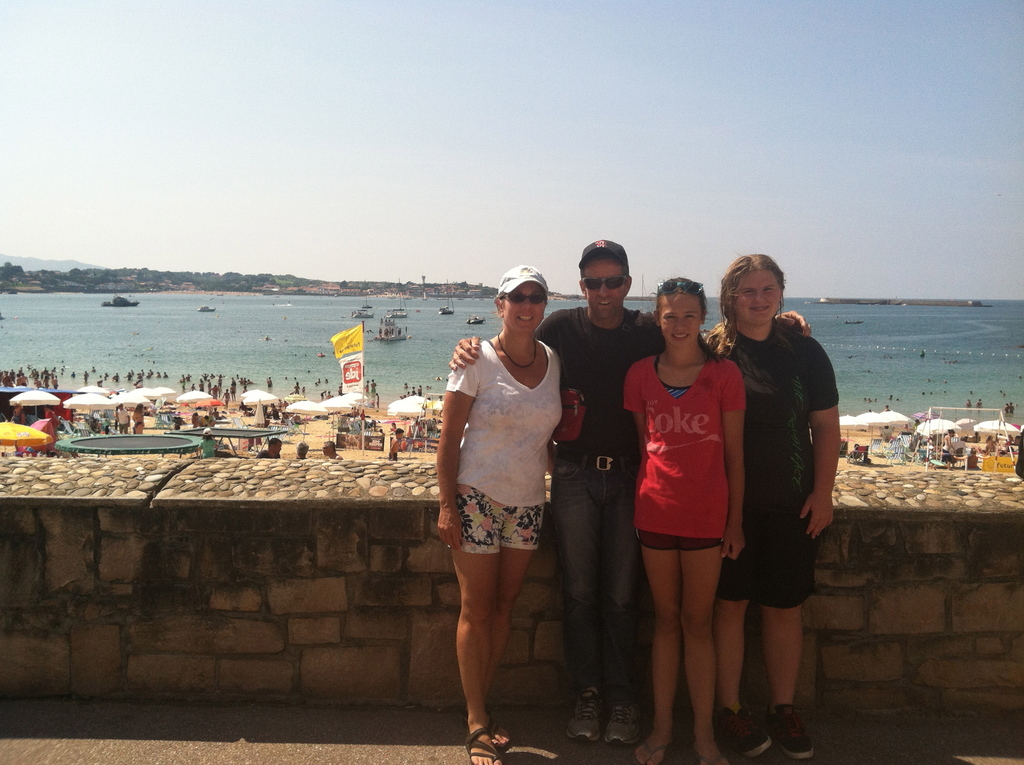 The four of us at the beach in France
