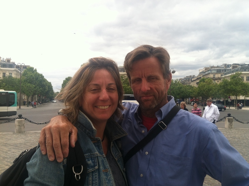 Lenore and Dave on our last swap to France