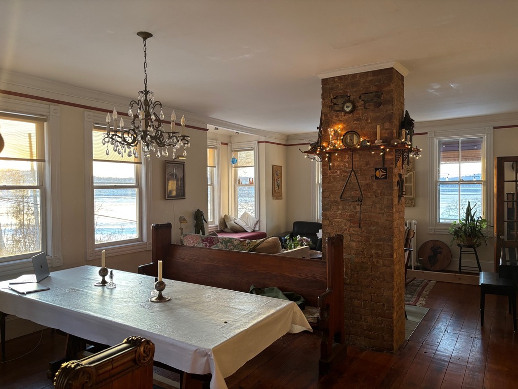 We have a panoramic view of the Hudson from our living room / dining room. Taken when there was ice on the river this winter.