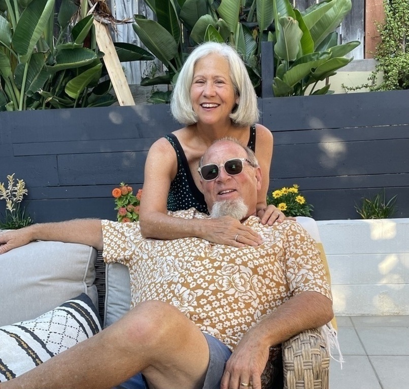 Dorothy and Steve in our patio
