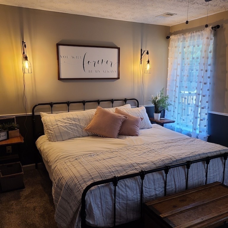 Master bedroom with king bed