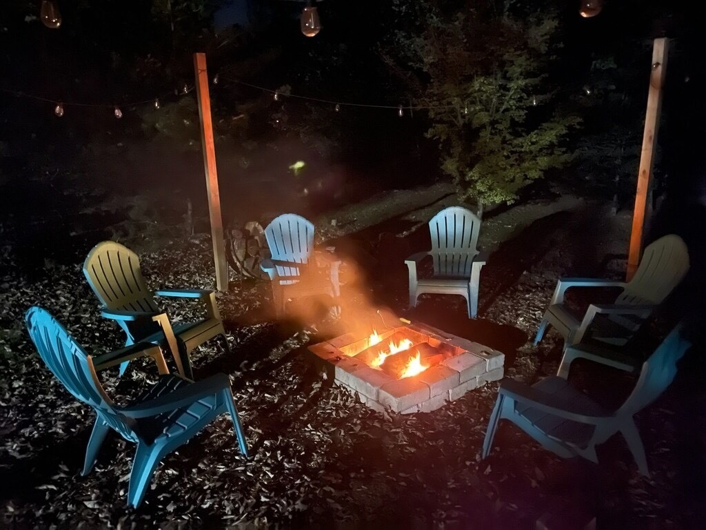 Fire pit in front