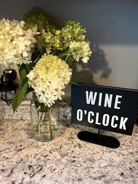 It's always wine o'clock at the cottage!