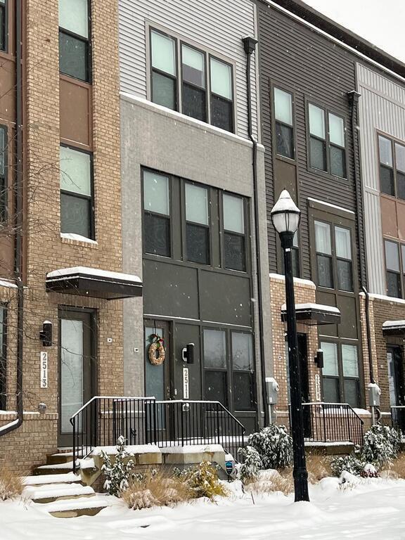 House facade in winter