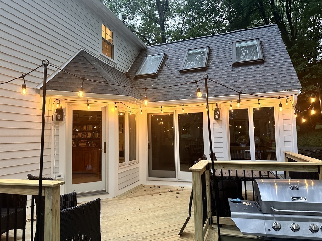 Relax in the lit up deck area in the evenings