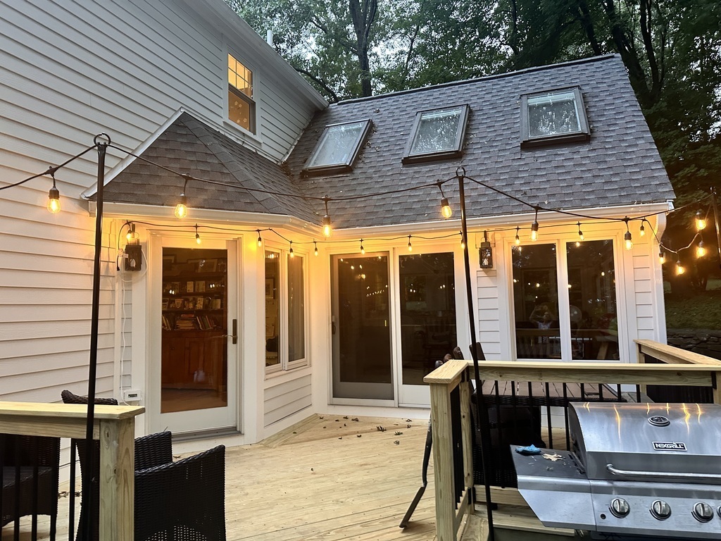 Relax in the lit up deck area in the evenings