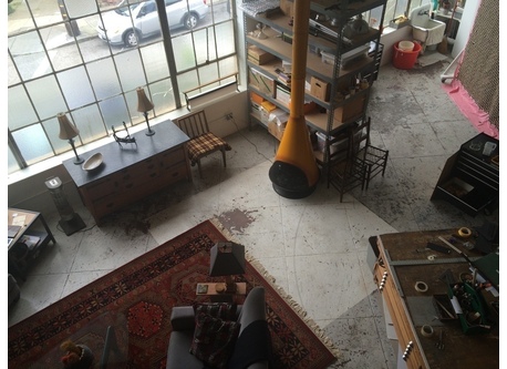 Looking down from the bedroom loft