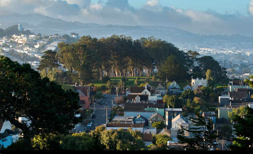 Located one block from San Francisco’s oldest public park