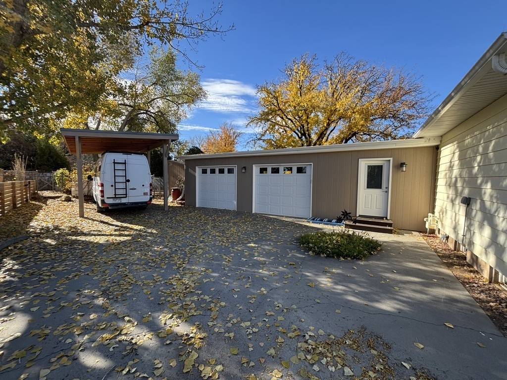 Garage and back entry into laundry room