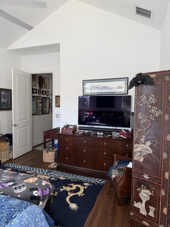 Main bedroom, view from bed.