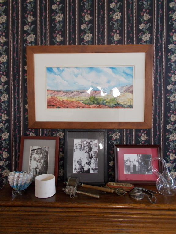 Dining room, family pics