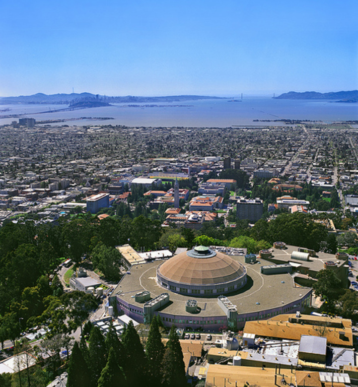 View of the Golden Gate Bridge and the UC Campus from the hill not far from our house