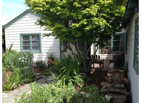 Front of our house faces west and has a lovely maple tree for shade.