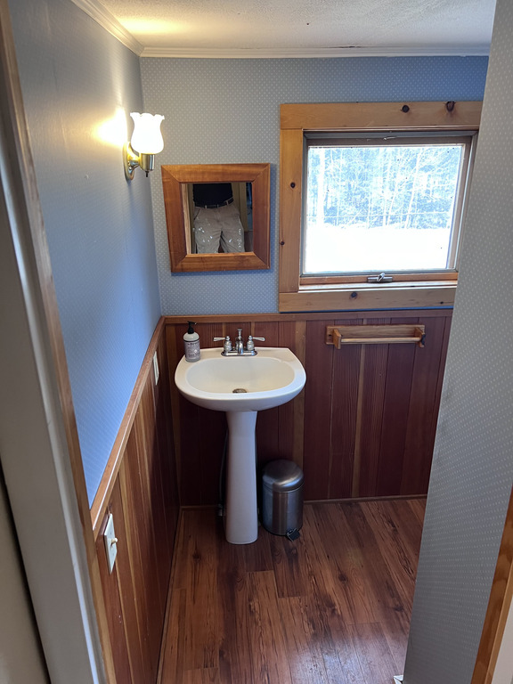 Upstairs bathroom.  Is 1/2 bath only sink and toilet. 