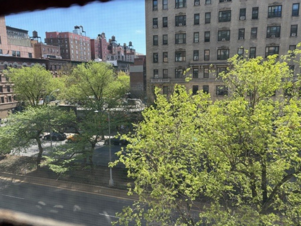 View to Broadway from kitchen and living room.