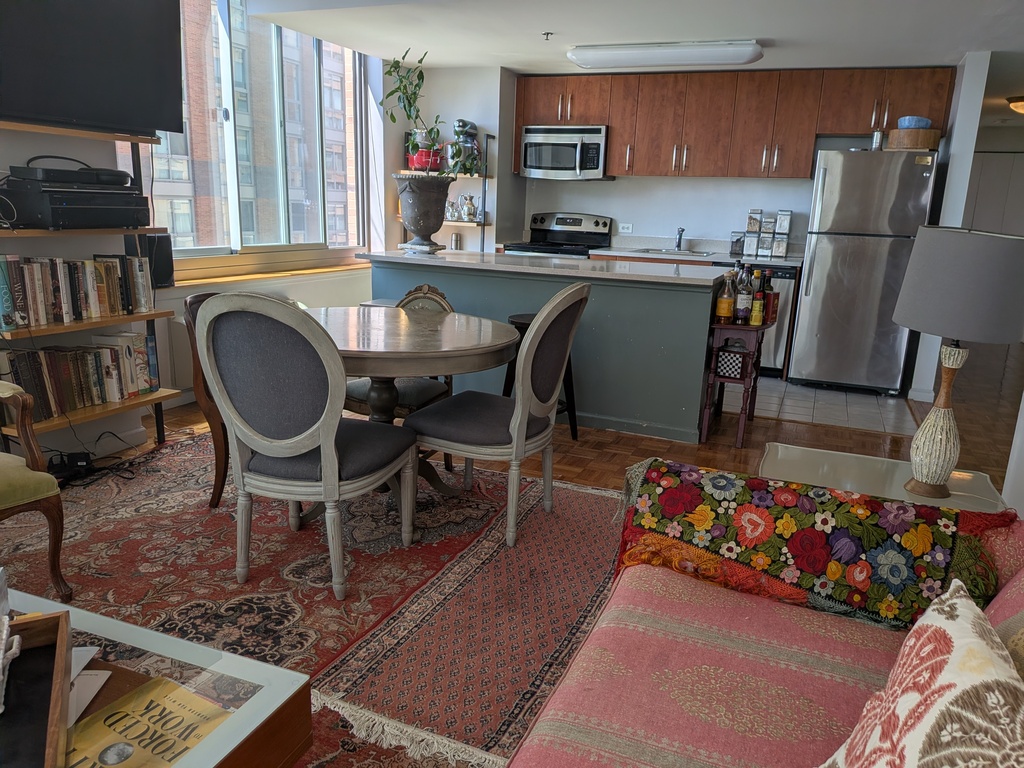 living room and kitchen