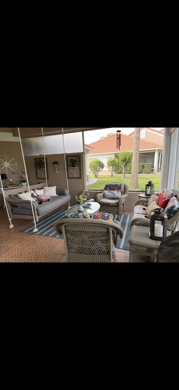 Back lanai with views of the water and course.  Extra bed for a short nap.